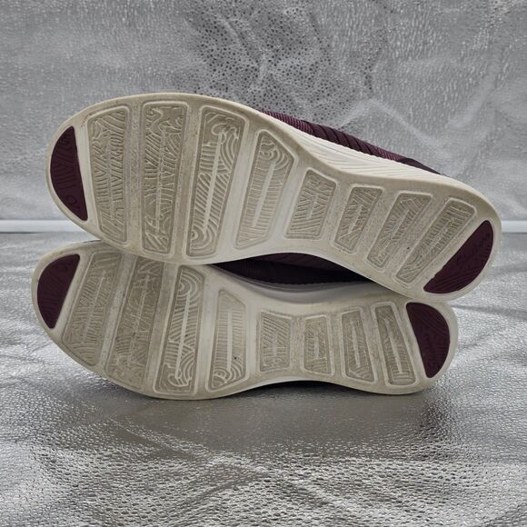 Skechers Flex City Pro Slip On Memory Foam Air Cooled Sneakers Burgundy Size 9 - Picture 7 of 9